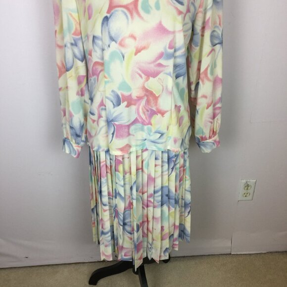 Vintage Miss Sophisticates Pendleton Skirt Blouse Set 10 Womens Pink Floral - Picture 5 of 16